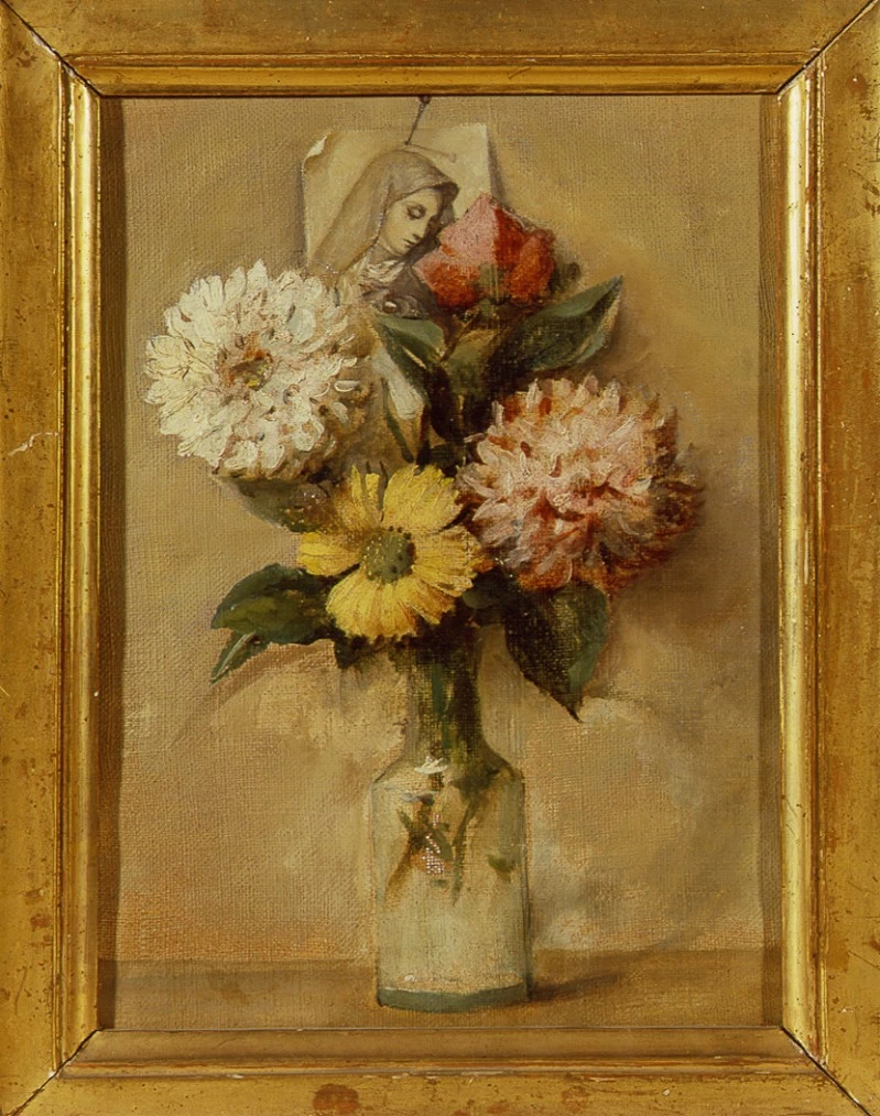 A. - Vaso con fiori